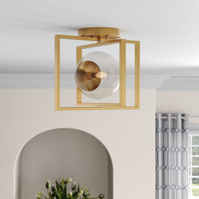 Deaton Glass Semi-Flush Mount Light