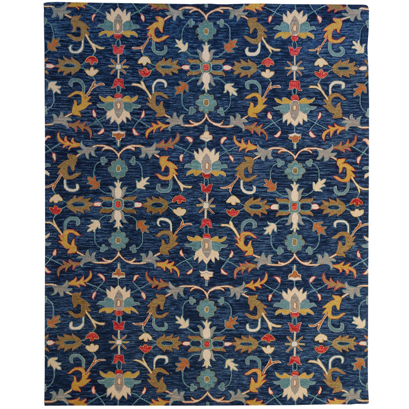 Martellish Hand Tufted Wool Oriental Indoor Rug, Rectangle 10' x 14'