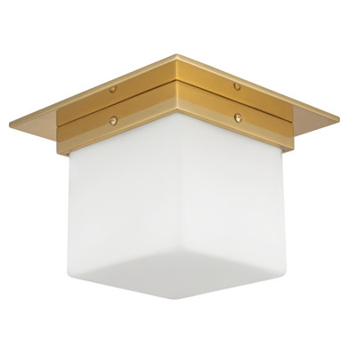 Mineral 8-in Brass Flush Mount