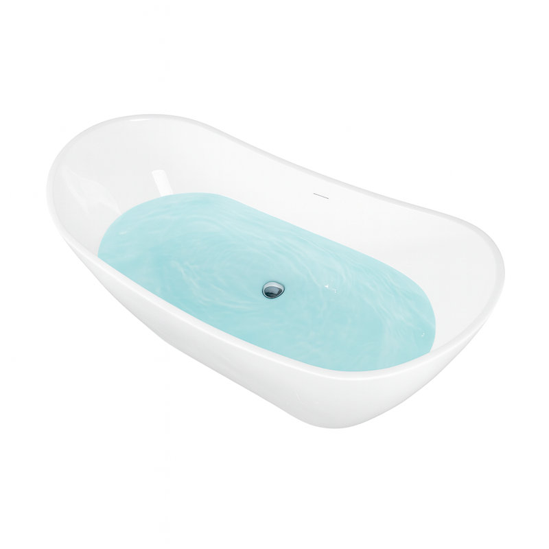 67'' x 31'' Freestanding Soaking Acrylic Bathtub