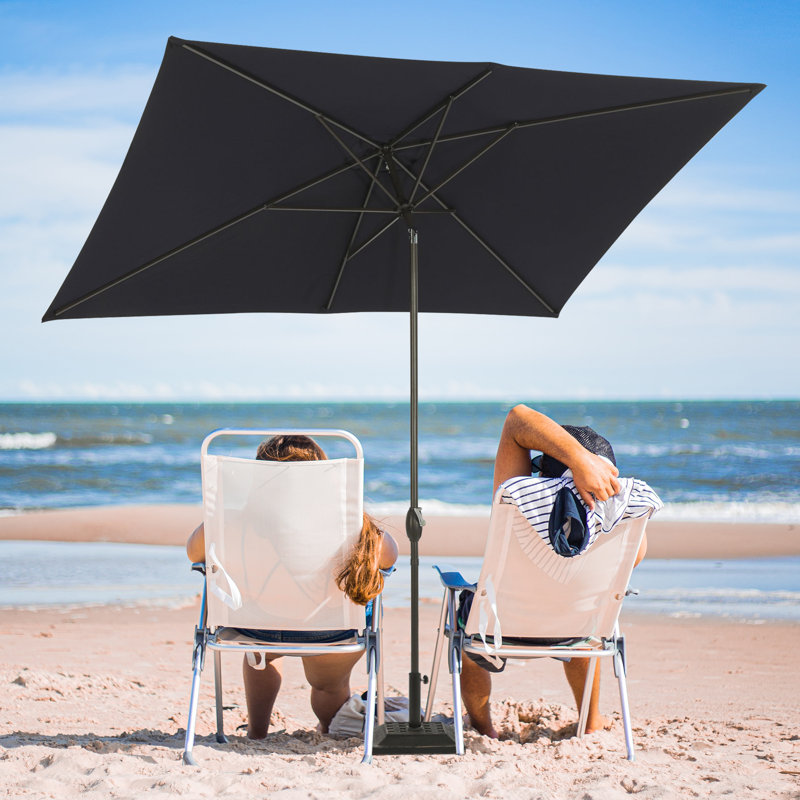 Parasol de marché rectangulaire 10 pi x 6 pi 6 po Chinwe, Bleu marine