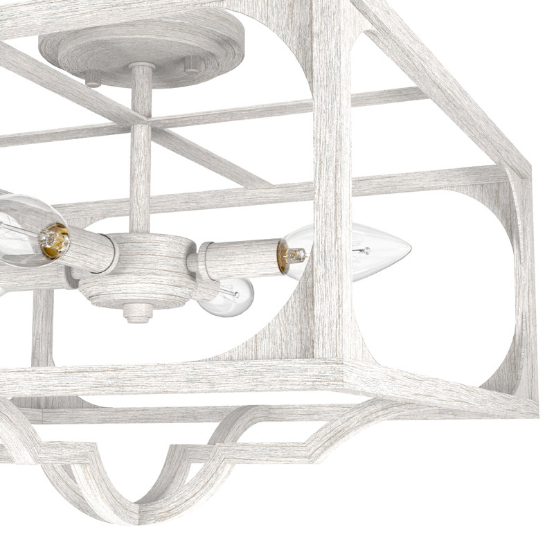 Highland Hill 4 - Light Semi Flush Mount Ceiling Fixture, White