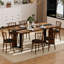 Grande table rectangulaire pour 8 personnes avec pieds réglables 70,9 po Rustic Brown
