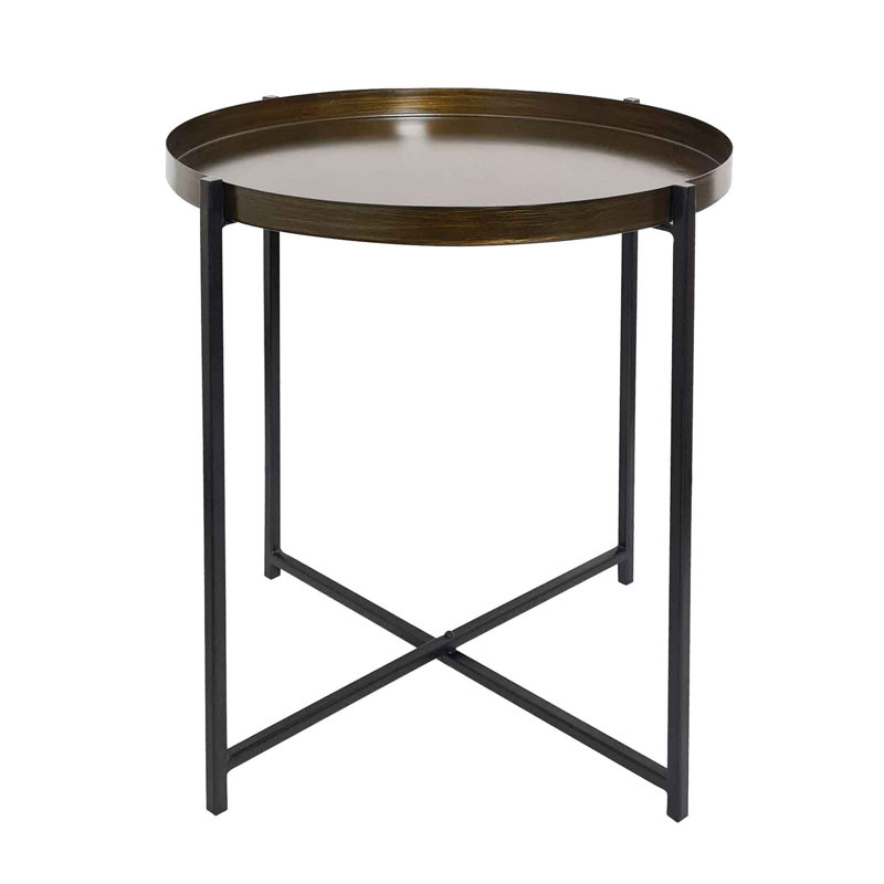 Christi Tray Top Cross Legs End Table