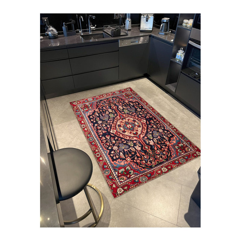 Tapis décoratif géométrique pastel, Tapis de couloir 2 pi 6 po x 9 pi 10 po inclus