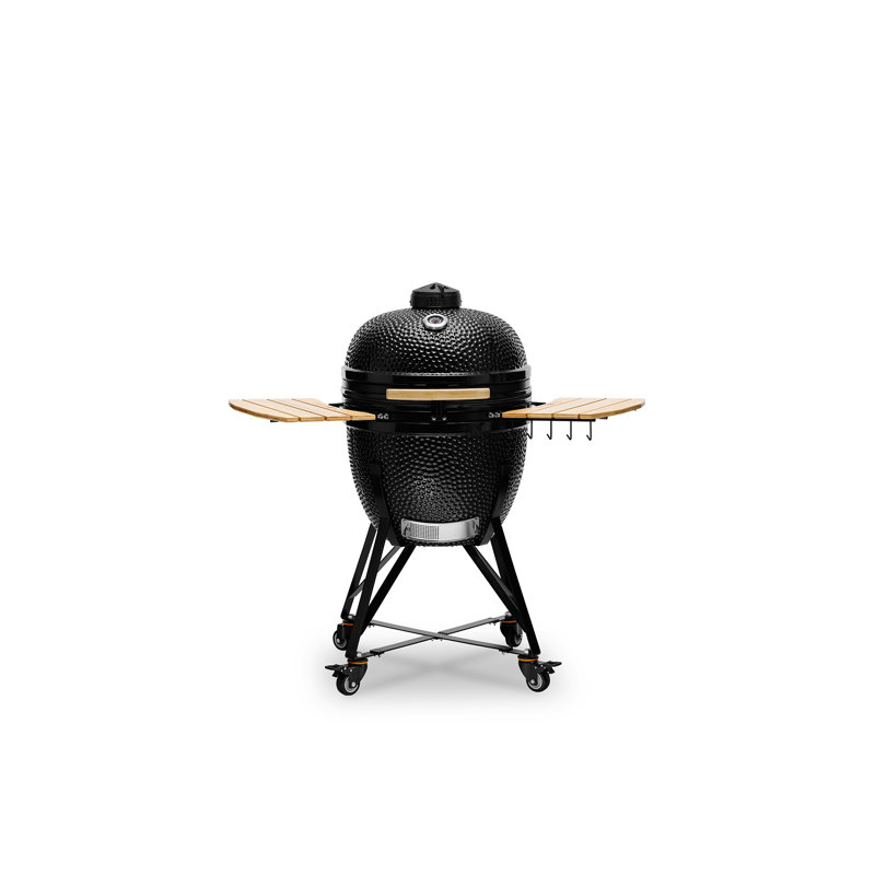 Kamado Bono 26.4cm W Wood Pellet Grill, Black