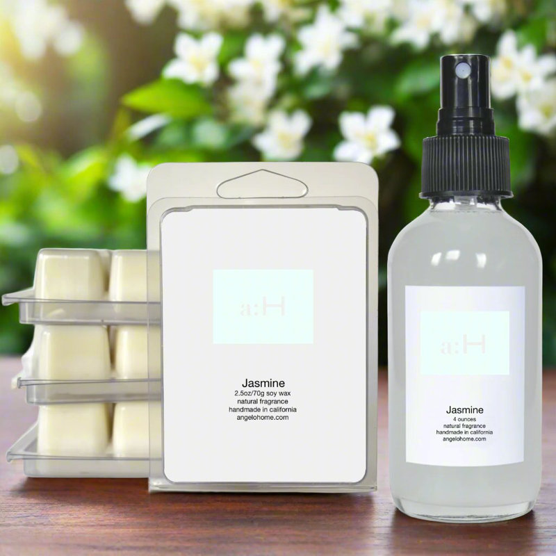 A:H Jasmine Scented Flameless Wax Melts And Room Spray Candle