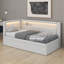 Lit plateforme tapissier simple avec ports USB et ceinture à DEL, structure de lit de jour souple avec lit gigogne, canapé de jour-1159824365