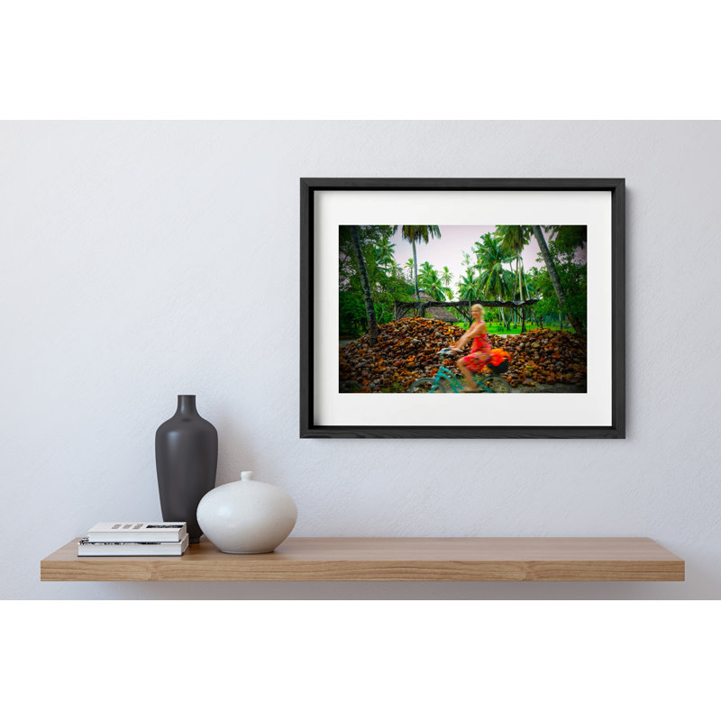 Coconut Dream Print by Joseph Regan, 14" H x 16" W x 0.75" D, Black