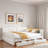 Upholstered Daybed With Usb And 2 Drawers-1977817887