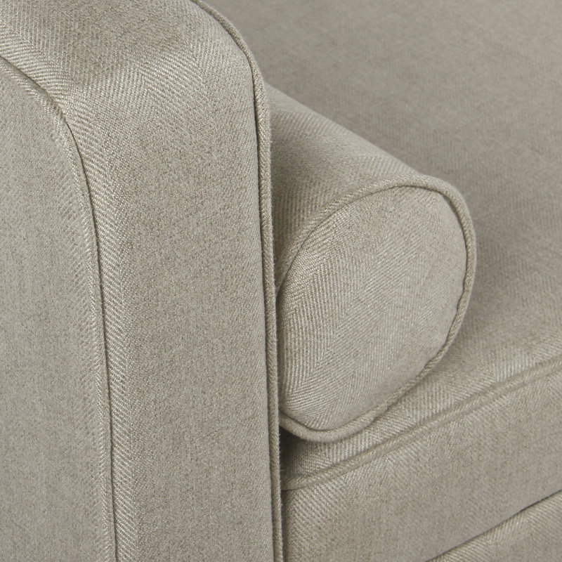 Bevard Polyester Upholstered Storage Bench, Cream