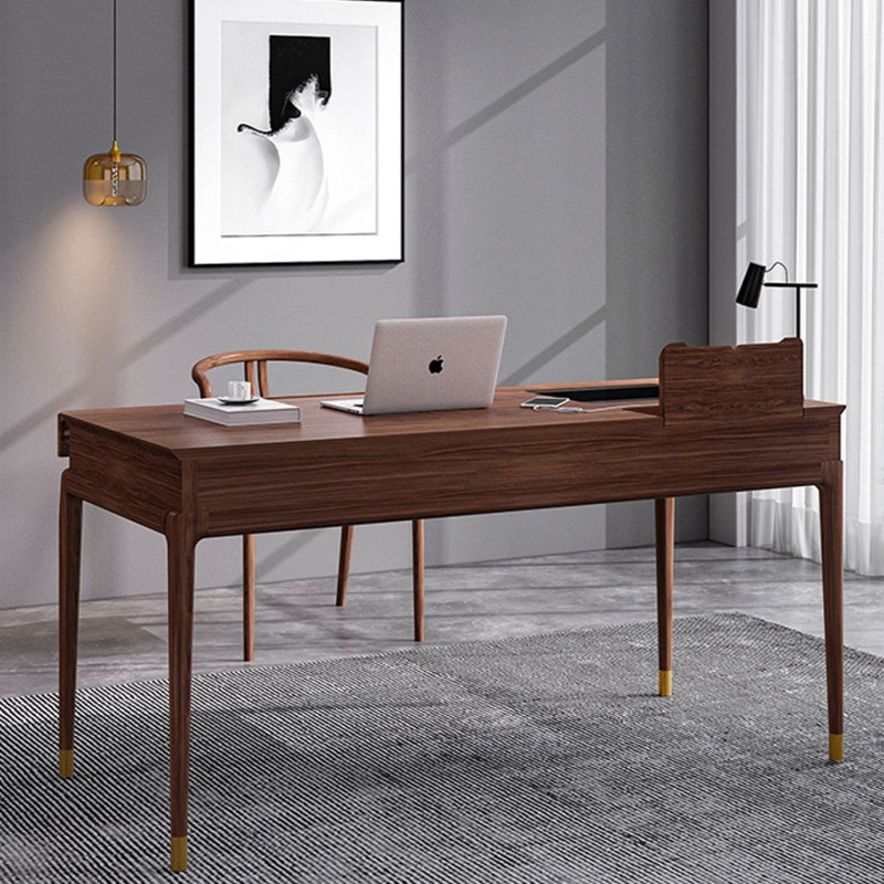 North American walnut desk with drawers