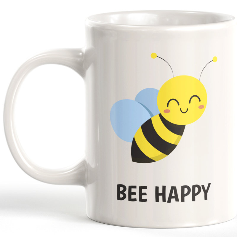 Tasse à café Bee Happy, 11 oz, Céramique