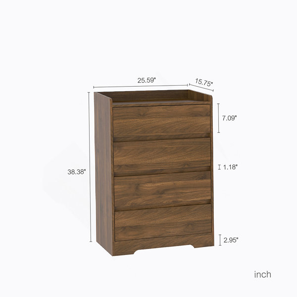 Drawer Without Runeer Corrigan Studio 4 Drawer Dresser, Chest Of Drawers Without Handle ...