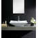 Modern Ceramic Rectangular Vessel Bathroom Sink with Overflow