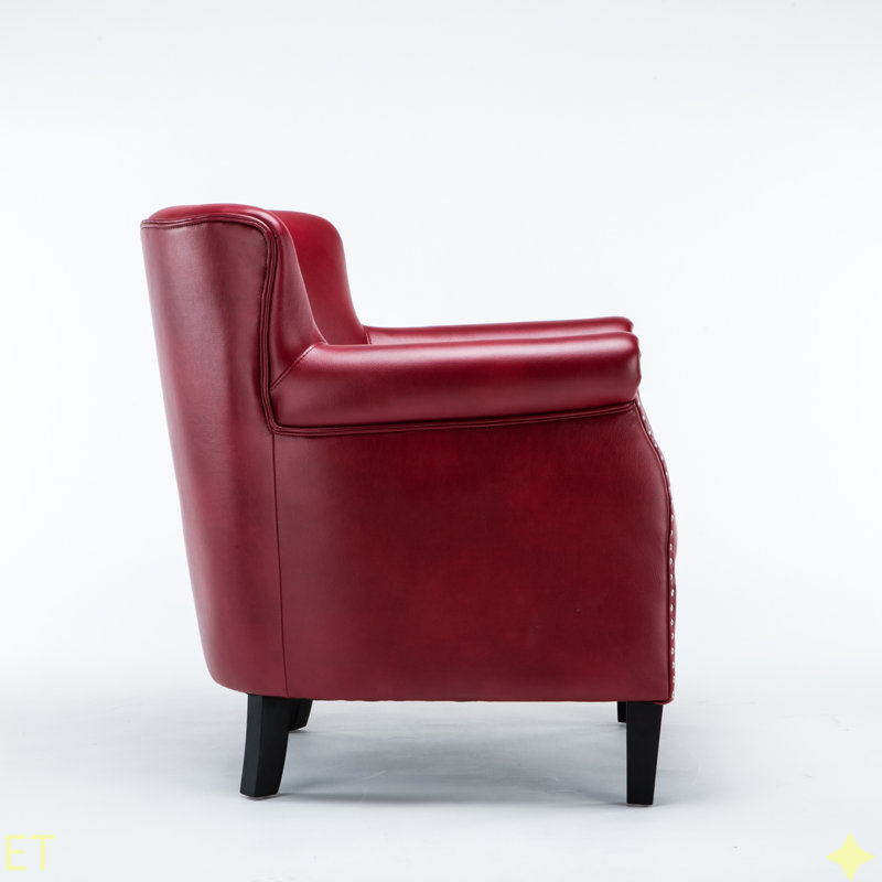 Fauteuil club, fauteuil confort, Rouge