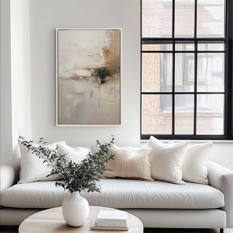 Gentle Gilded Gust II Canvas Print in a Gold Frame, 12" x 8", 36.75" H x 24.75" W x 1.75" D, Opaque White Floater Framed