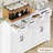 58.7 Inch Sideboard Buffet Cabinet, White Storage Credenza with Charging Station, 4 Drawers & 4 Doors Coffee Bar Cabinet,
