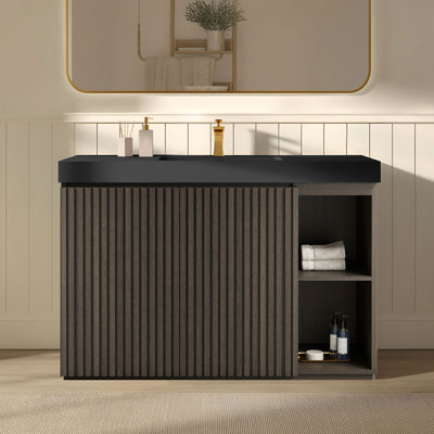 48" Single Bathroom Vanity with Solid Surface Top