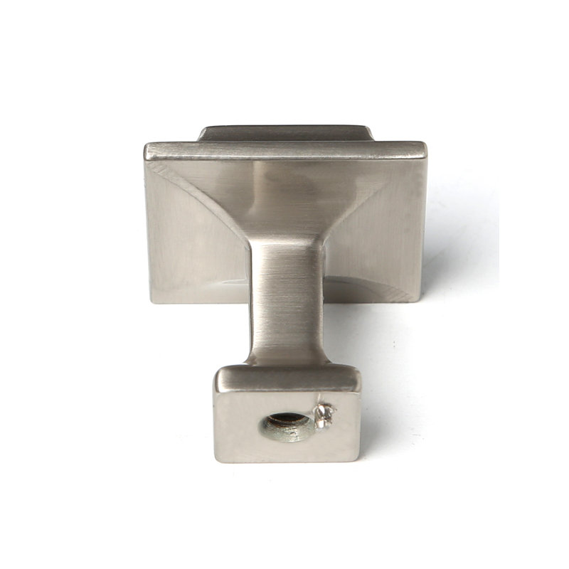 Millenium Square Knob, Satin Nickel, 1" H x 1" W x 1" D