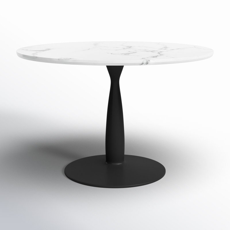40" Round Petite Dining Table, Black