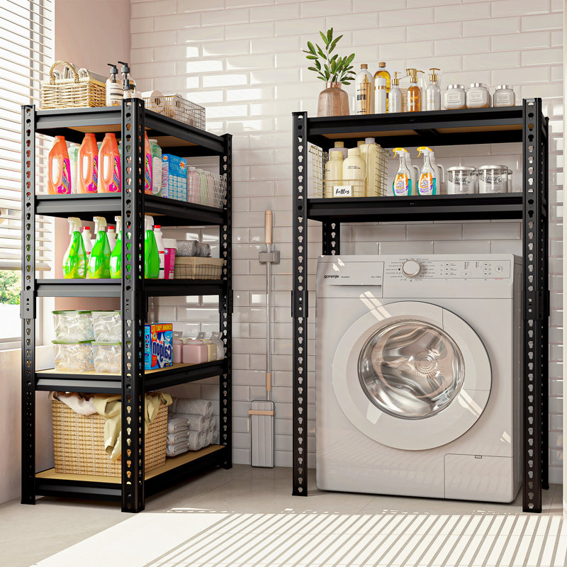 Ensemble de 2 tablettes de rangement robustes à 5 niveaux pour garage 2600LBS, l 27,55 po x P 11,81 po x H 59,84 po