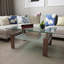 Table basse rectangulaire en verre, table basse transparente, tables d'appoint modernes pour le salon, meubles de salon-378641429