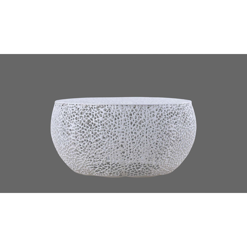 Table basse ronde, Blanc