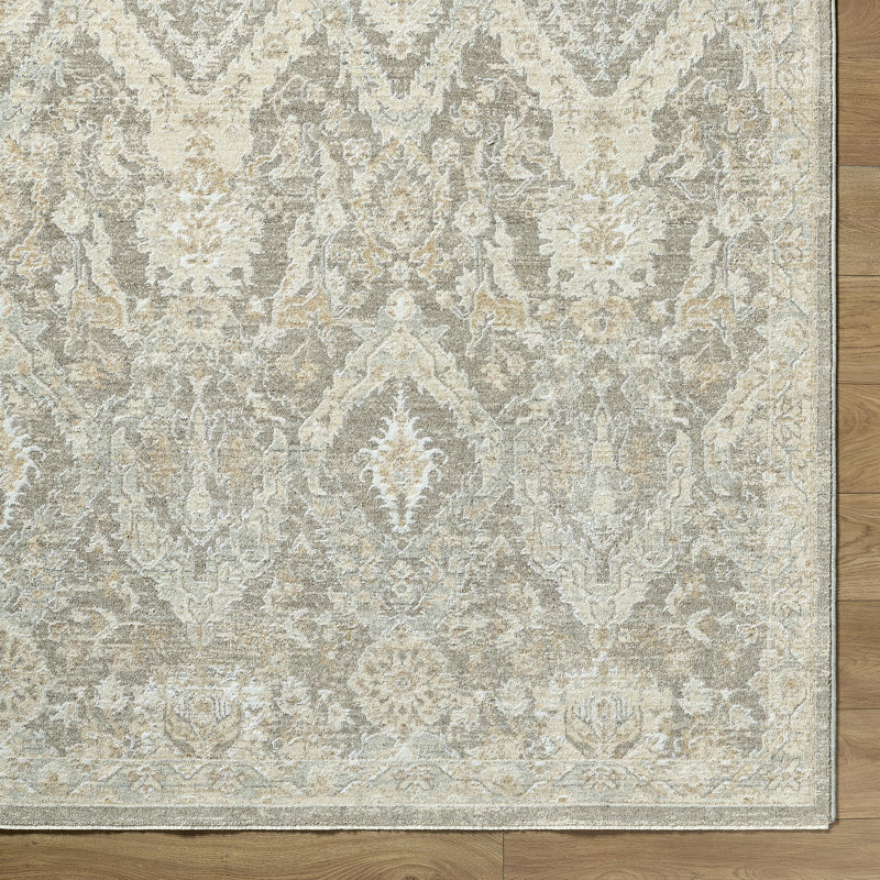 Landwehr Machine Woven Area Rug, Rectangle 7'10" x 10'2", Gray/Tan