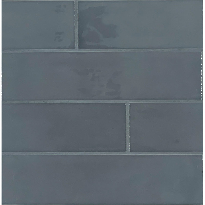 Carrelage mural en porcelaine aspect brique 3 "x 10" San Miyos, Noir