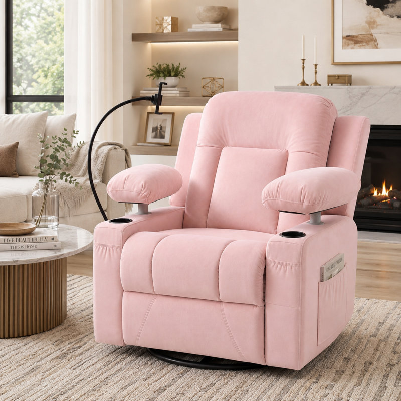 Fauteuil inclinable électrique à bascule avec fonction mémoire, accoudoirs réglables 4D, support pour téléphone et cuir facile à nettoyer