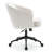 Mid-century Modern Home Office Chair, Fabric Upholstered Swivel Desk Chair, Thick Cushion Task Chair with Wingback & Arm, Height Adjustable Office Chair With Ball Caster & Tilt Back, Beige-771111471