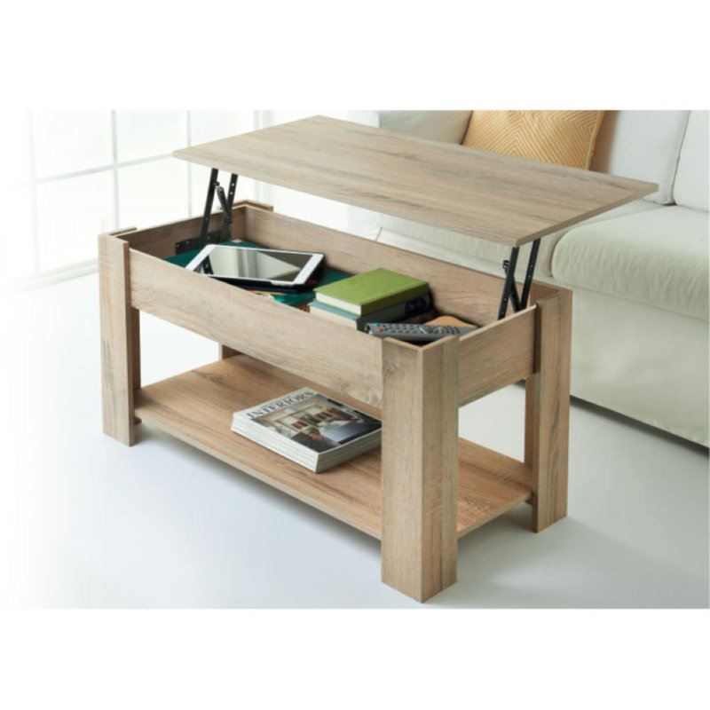 Oyama Lift Top Four Leg Coffee Table with Storage