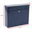 Elegance Wall Mounted Galvanised Steel Lockable Weatherproof Post Box - 36x31x10cm-64111944