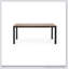 Table de salle à manger Lindsey avec plateau en bois d'acacia durable et structure thermolaquée industrielle, parfaite pour les espaces de salle à manger modernes et élégants