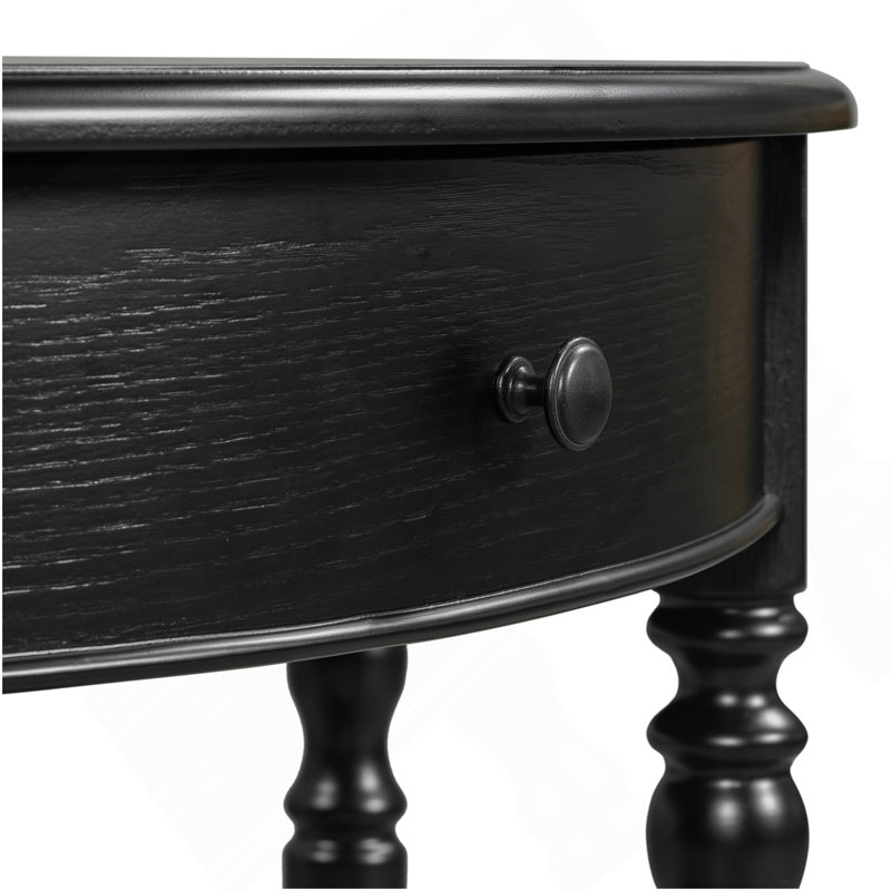 Console avec tiroir et tablette de style campagnard Farmhouse, Noir
