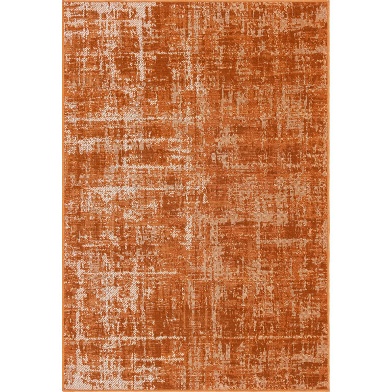 Tapis décoratif, Rectangle 4 pi 1 po x 6 pi 1 po, Orange
