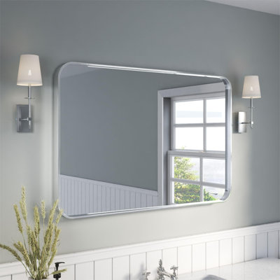 Stylish Aluminum Framed Mirror with Rounded Corner for Elegant Home Decor