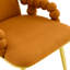 Chaises de salle à manger ergonomiques en velours avec pieds dorés pour la cuisine moderne