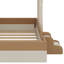 Lit simple tapissier avec rideaux