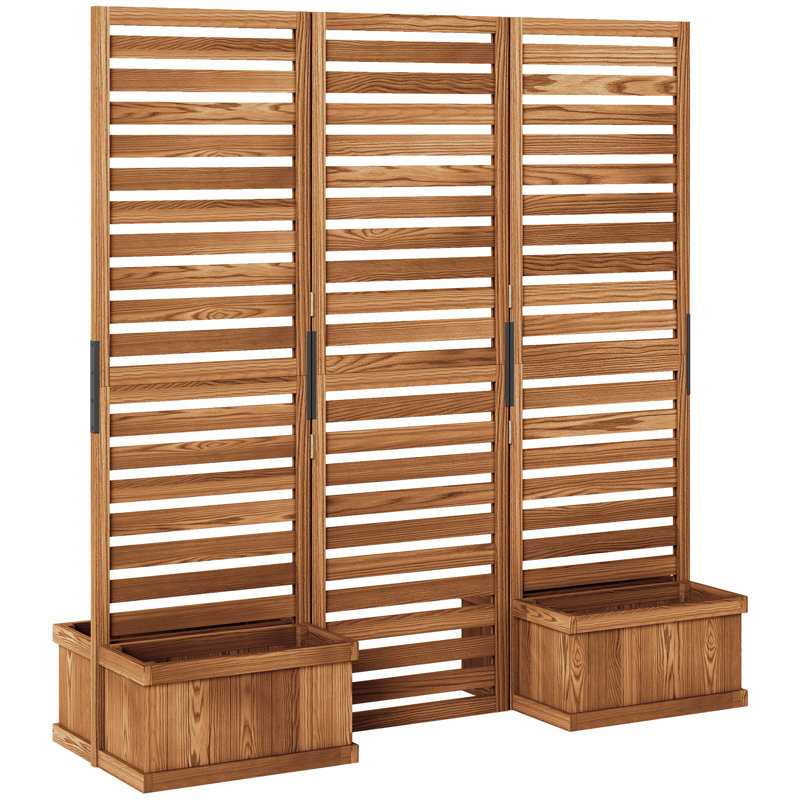 Boîte à fleurs en bois Anneriet, Bois naturel