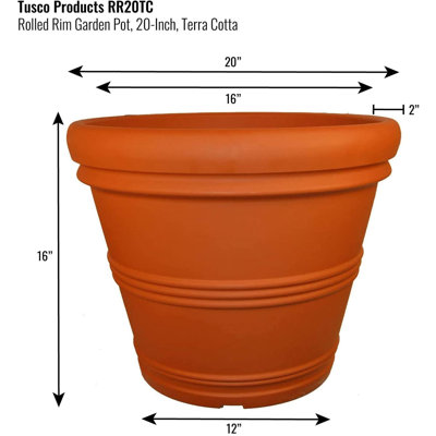 Boxvale Round Weather Resistant Plastic Pot Planter