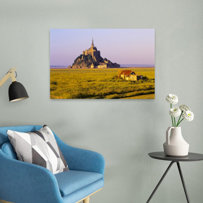 View Of Mont Saint Michel, Normandy, France Abstract Contemporary Landscape Nature Wall Art