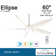 60" Ellipse 5 -Blade LED Smart Standard Ceiling Fan with Remote Control and Light Kit Included
