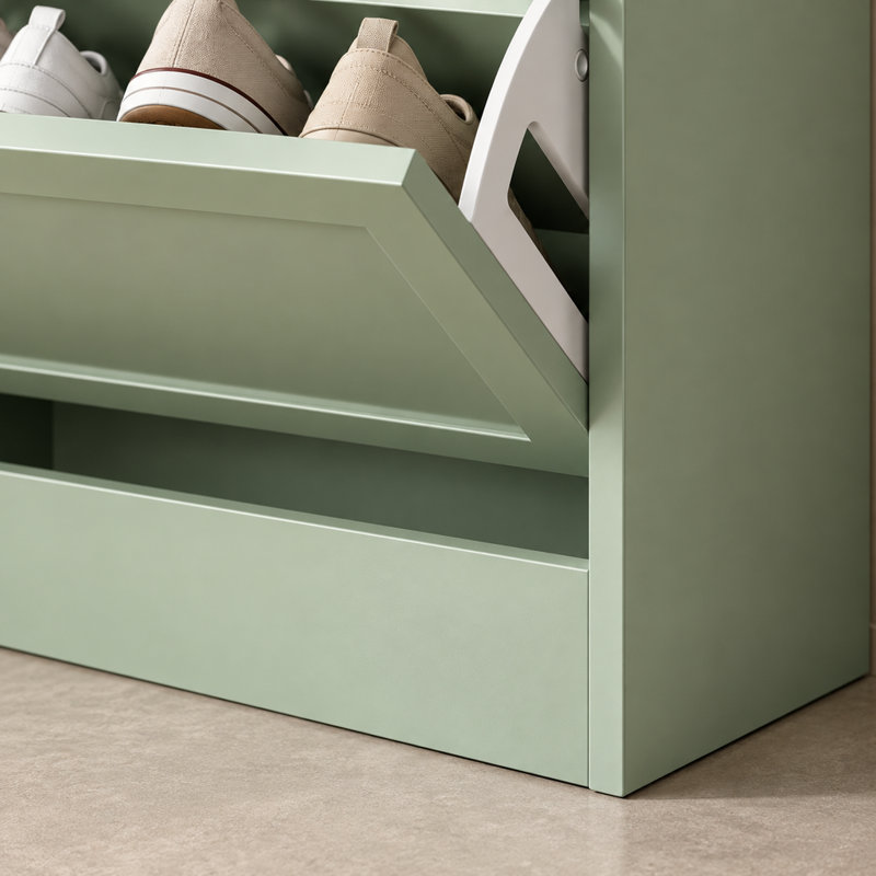 Meuble à chaussures d'entrée étroit, organisateur de chaussures moderne et discret pour petits espaces