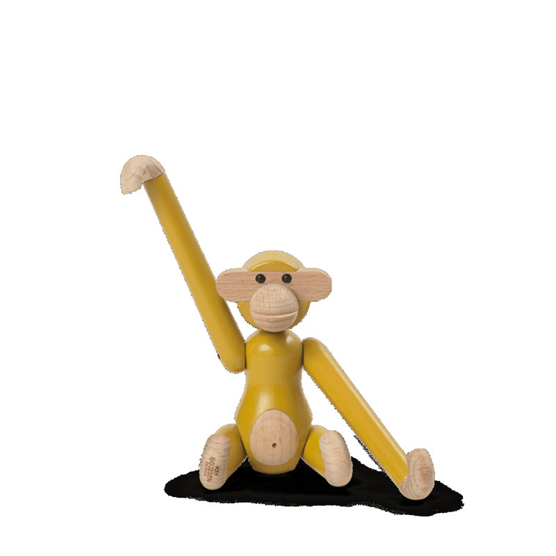 Monkey Animals Decorative Object, Yellow