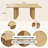 78.74" Large Dining Table for 8-10 People, Modern Rustic Rectangular Kitchen Table