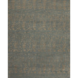 Modern Tibet Hand Knotted Abstract Area Rug in Green
