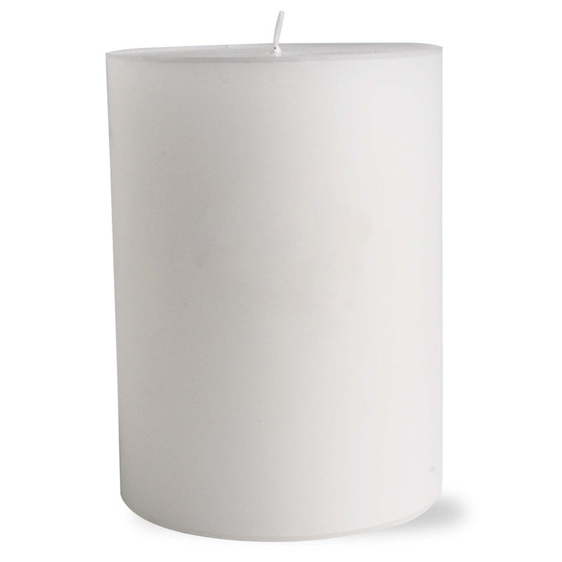 Unscented Pillar Candle, 4" L x 3" W, White