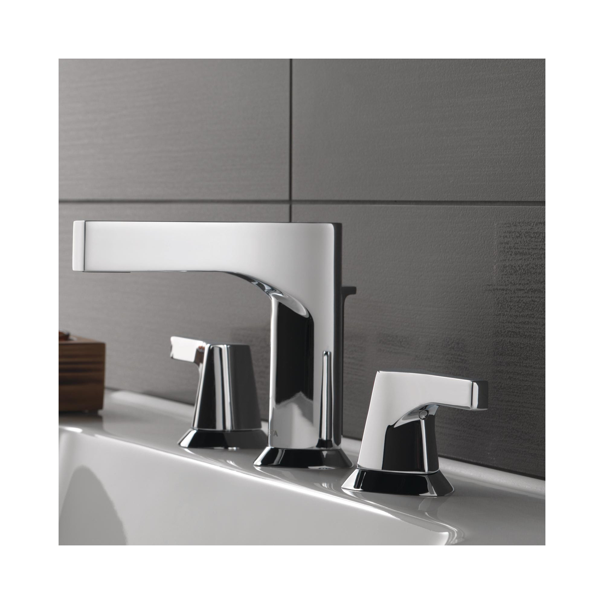 Zura Widespread Faucet with Drain Assembly, Chrome